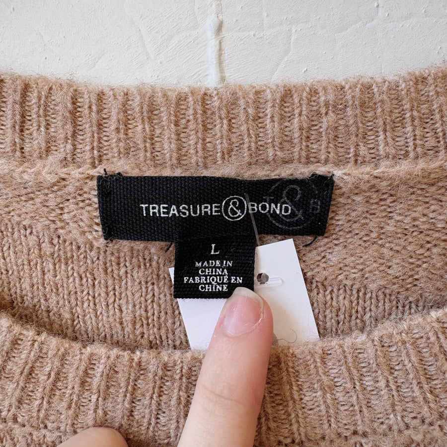 SIZE L | Brown Patterned Sweater