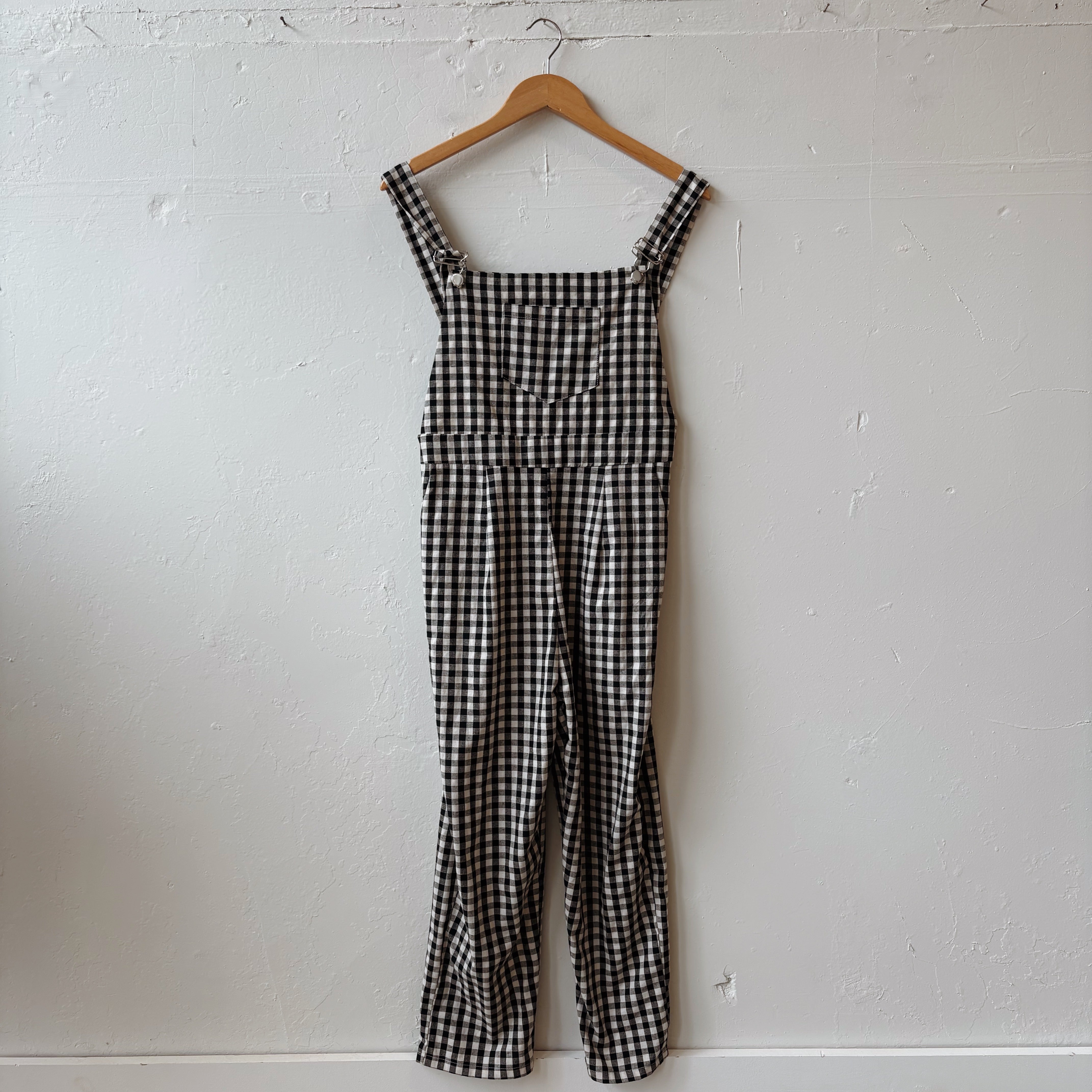 SIZE M | Gingham Overalls