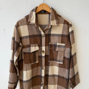 SIZE S | Long Brown Shacket