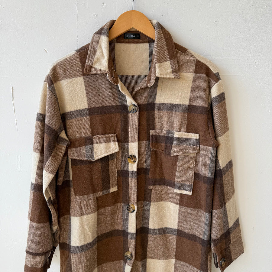 SIZE S | Long Brown Shacket