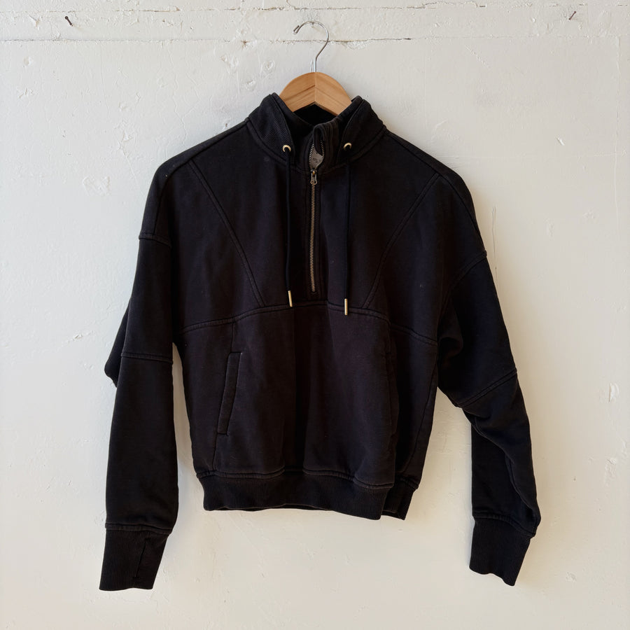 SIZE XS | Black Quarter Zip