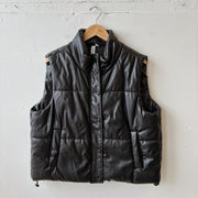 SIZE XL | Black Leather Vest