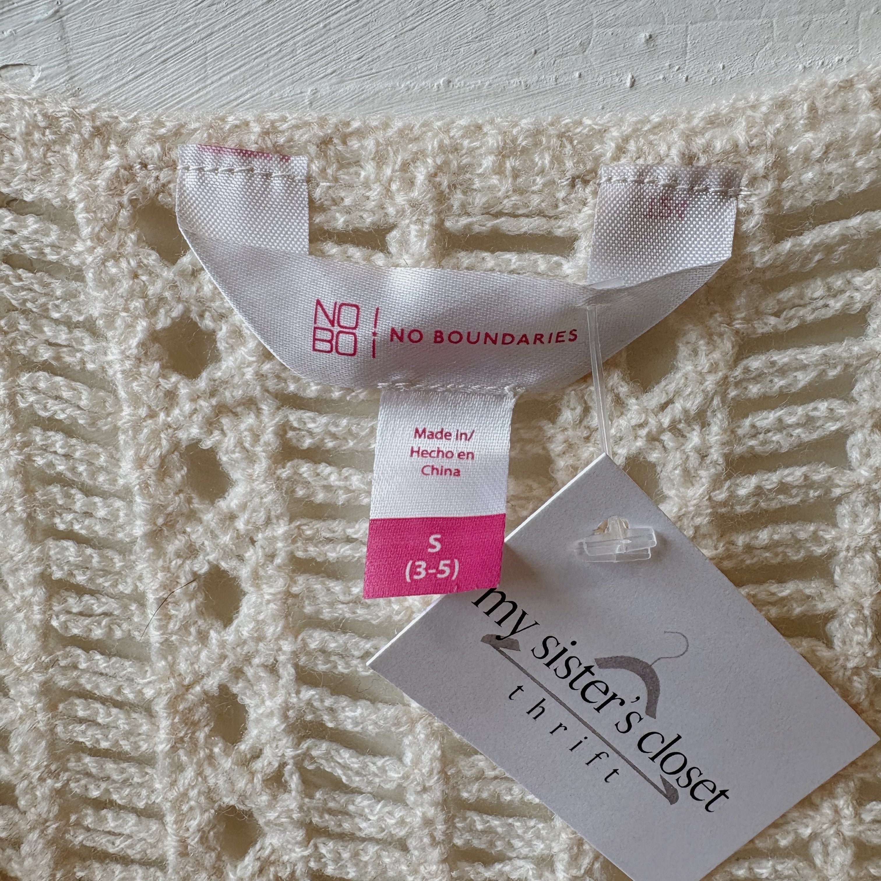 SIZE S | White Crochet Top