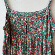 SIZE L/XL | Green Floral Dress