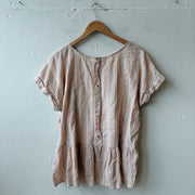 SIZE 2X | Pink Striped Top