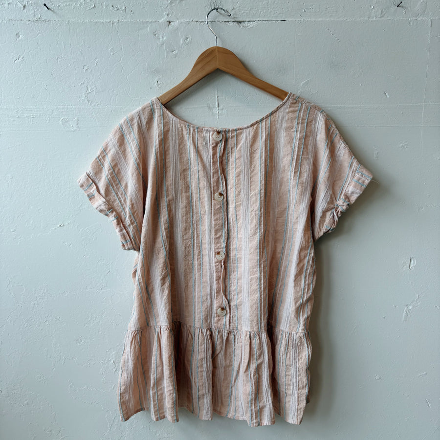 SIZE 2X | Pink Striped Top