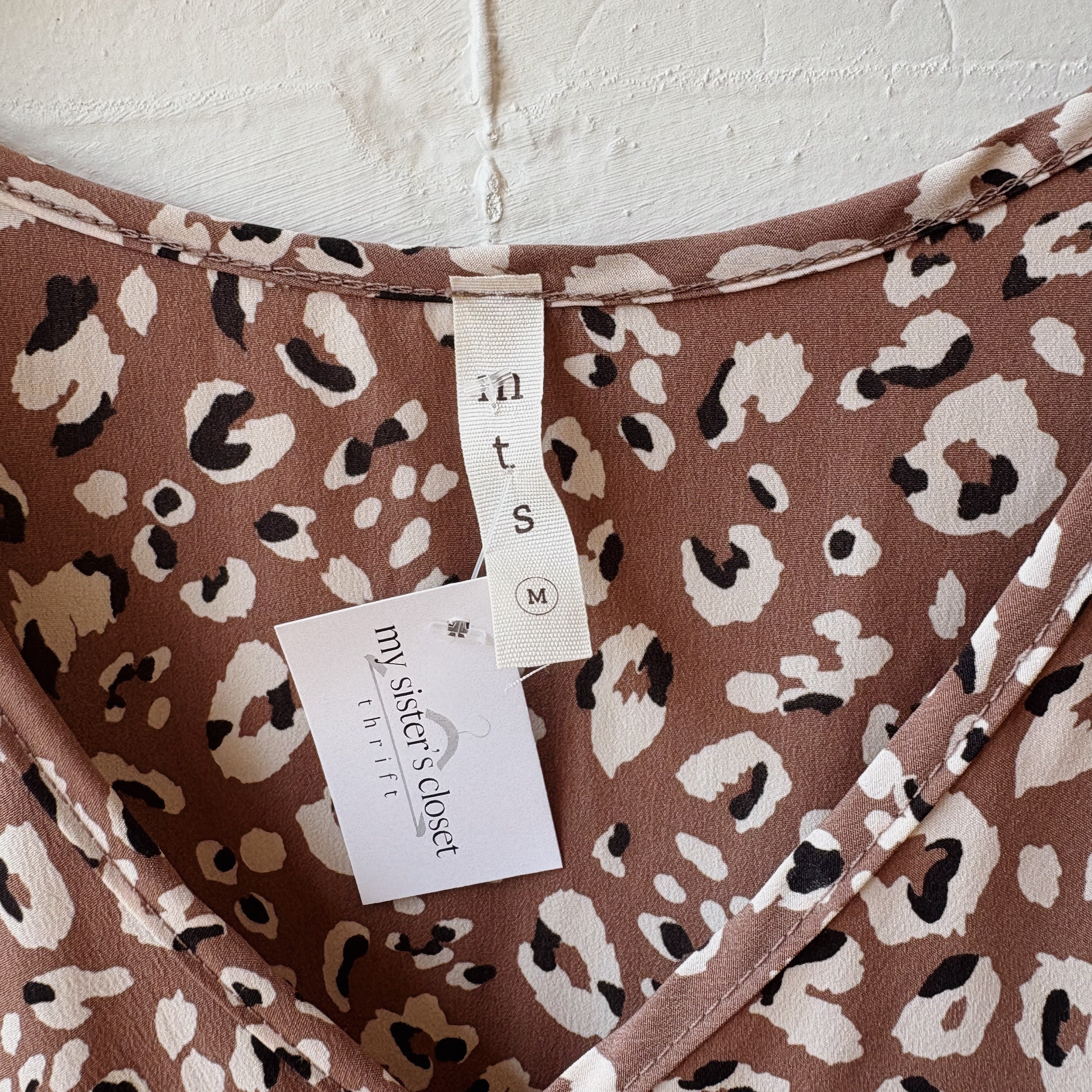 SIZE M | Brown Print Dress