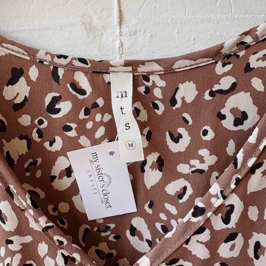 SIZE M | Brown Print Dress