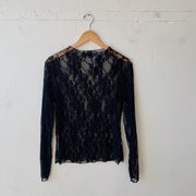 SIZE XL | Black Lace Top