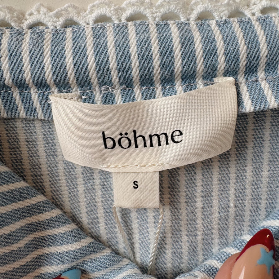 SIZE S | Striped Denim Top