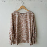 SIZE XXL | Brown Patterned Top