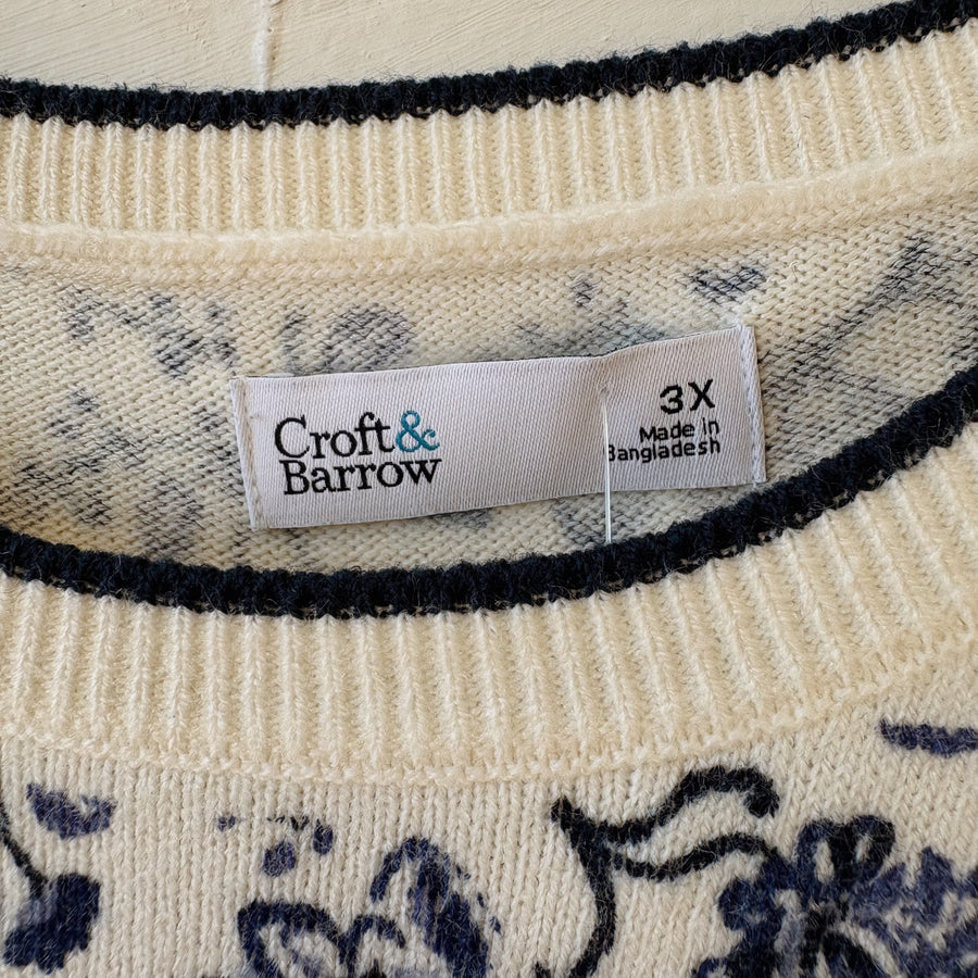 SIZE 3X | Blue Floral Top