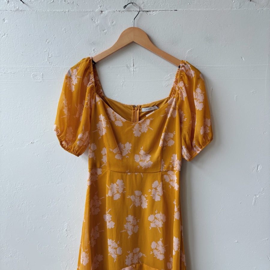 SIZE S | Yellow Floral Dress