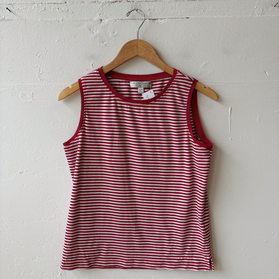 SIZE M | Red Striped Tank Top