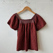SIZE S | Madewell Red Patterned Top