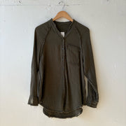 SIZE XS | Aerie Green Button Up