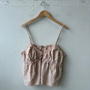 SIZE 4X | Pink Striped Tank Top