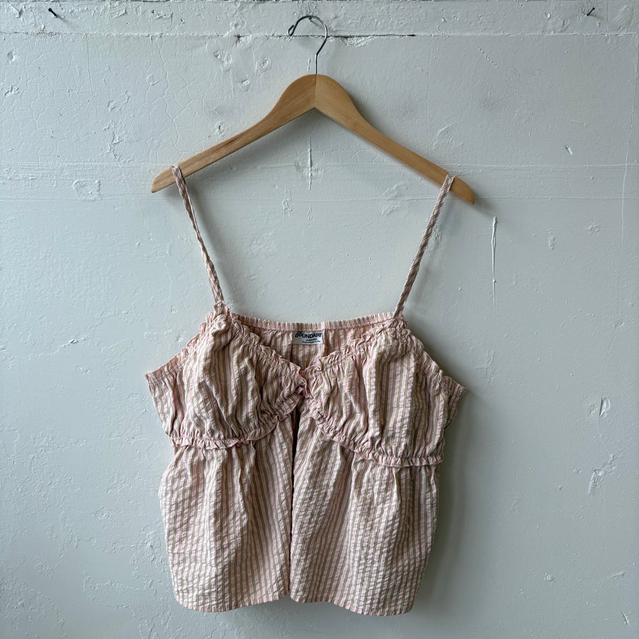 SIZE 4X | Pink Striped Tank Top