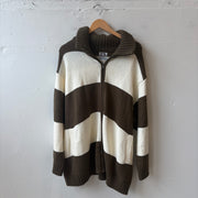 SIZE 3X | Striped Zip Up
