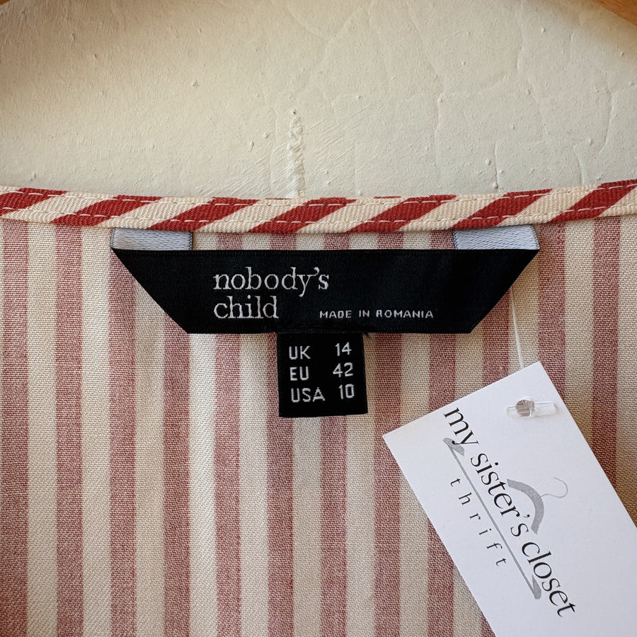 SIZE L | Red Striped Dress