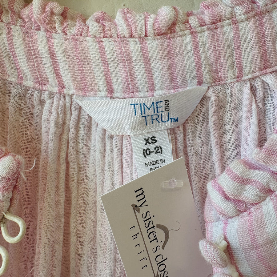 SIZE XS | Pink Striped Dress