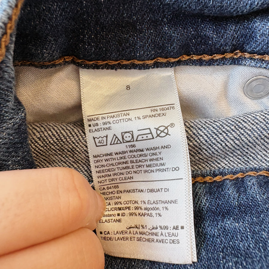 SIZE 8 | Dark Wash Shorts