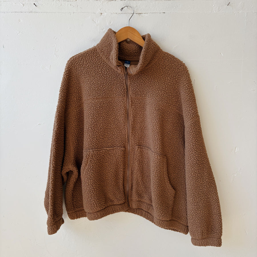 SIZE XL | Camel Colored Zip Up