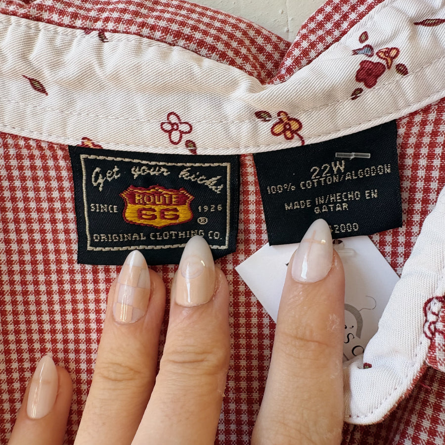 SIZE 22 | Red Gingham Tank Top
