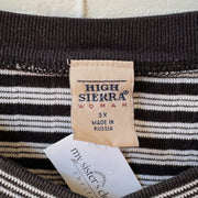 SIZE 3X | Black Striped Top