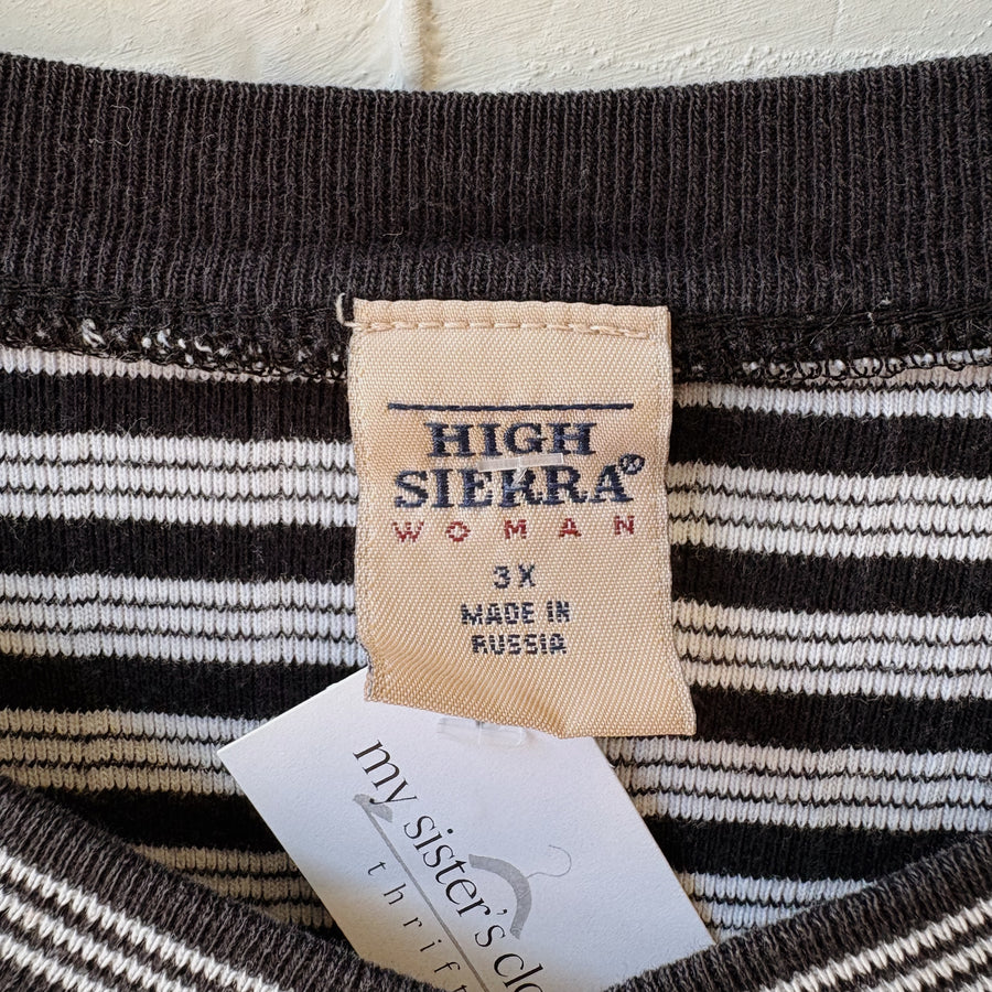 SIZE 3X | Black Striped Top