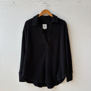 SIZE M | Aerie Black Textured Top