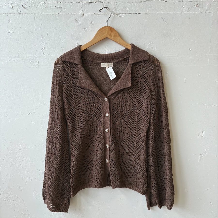 SIZE S | Brown Button Up
