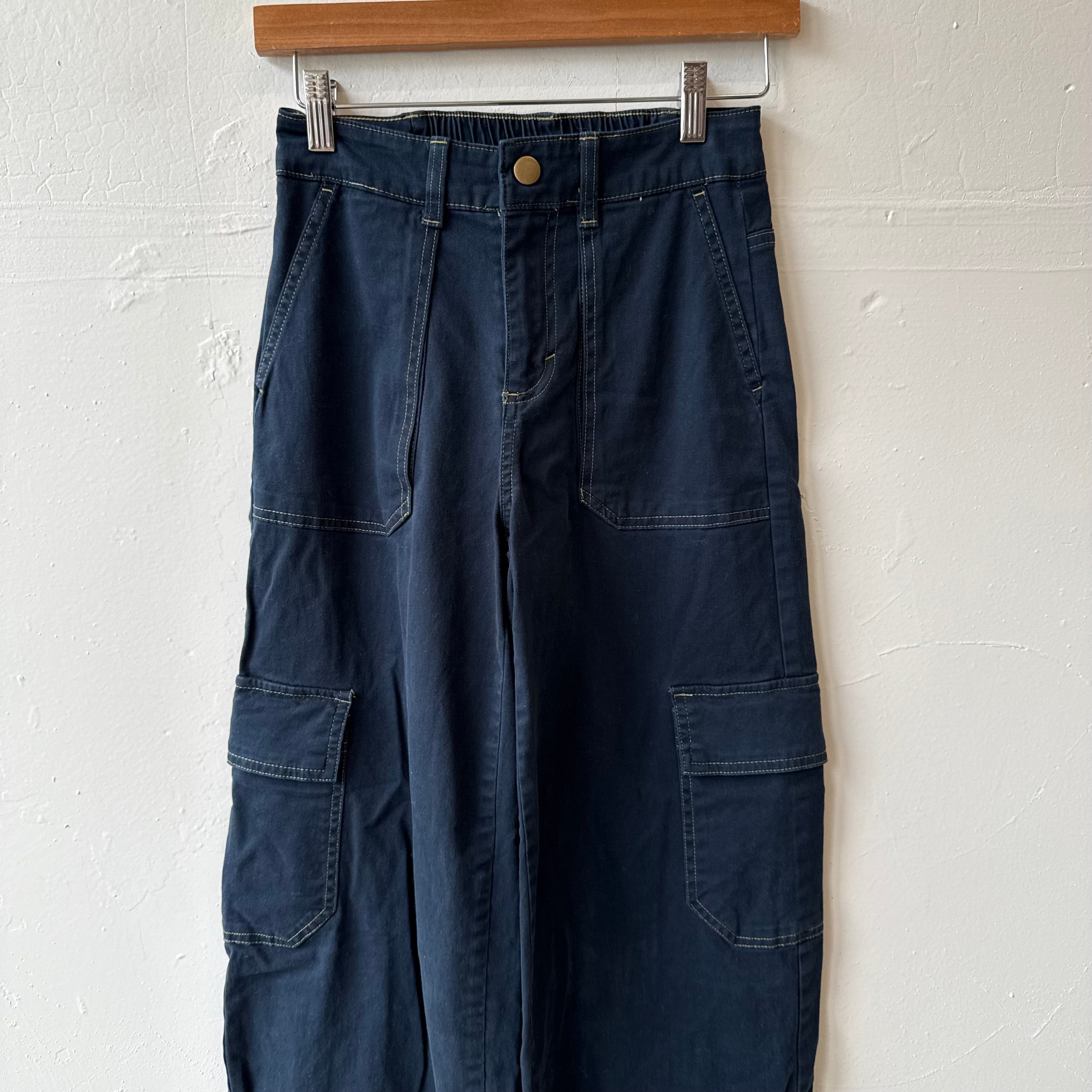 SIZE XXS | Navy Cargo Pants
