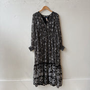 SIZE 2X | Black Floral Dress