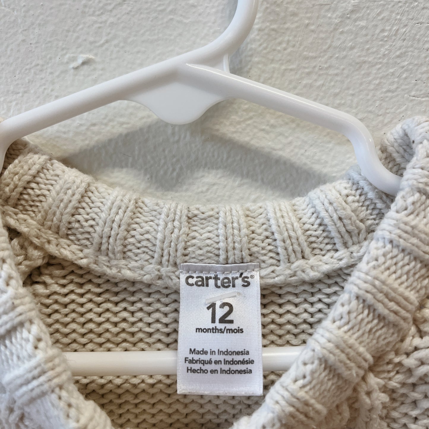 Size 12M | White Sweater
