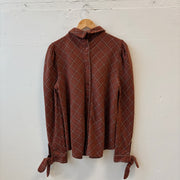 SIZE L | Red Pouf Sleeve Top