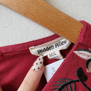 SIZE M/L | Red Embroidered Dress