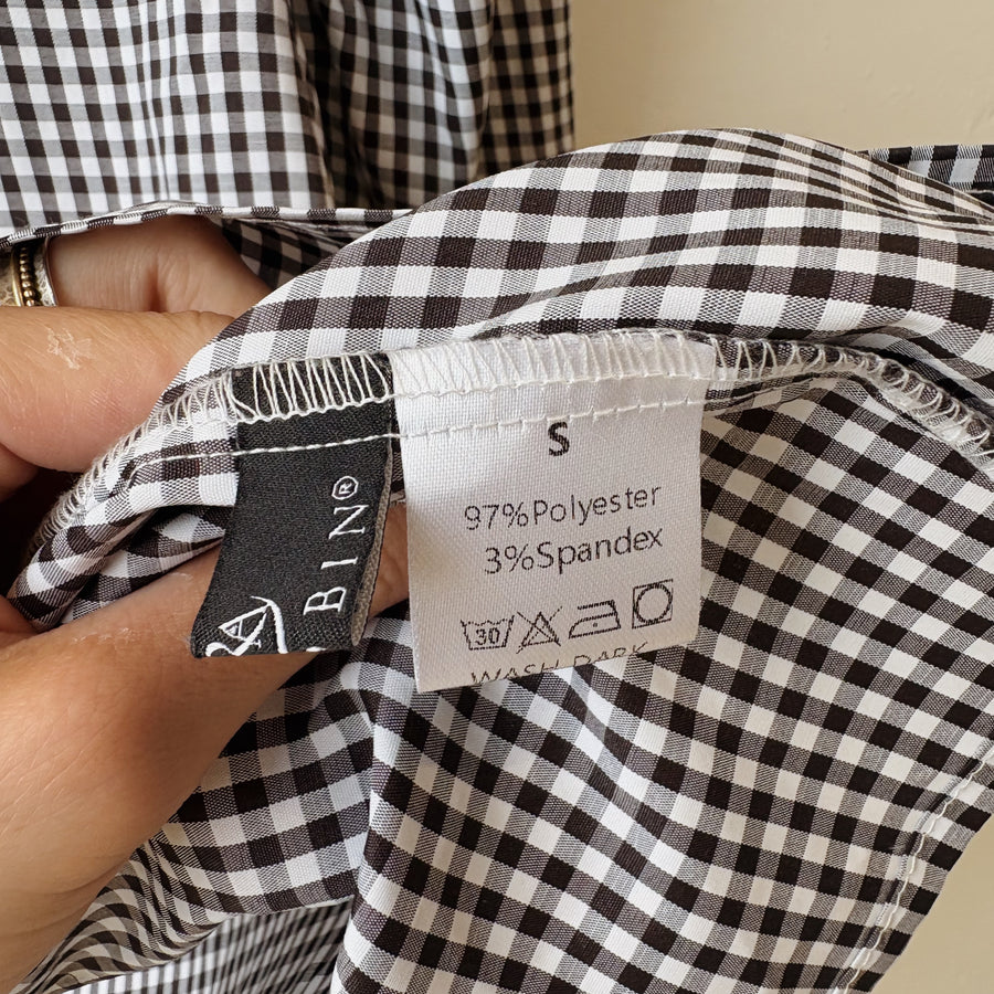 SIZE S | Gingham Tie Top