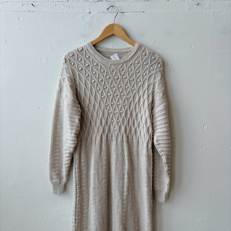 One Size | Neutral Sweater Dress