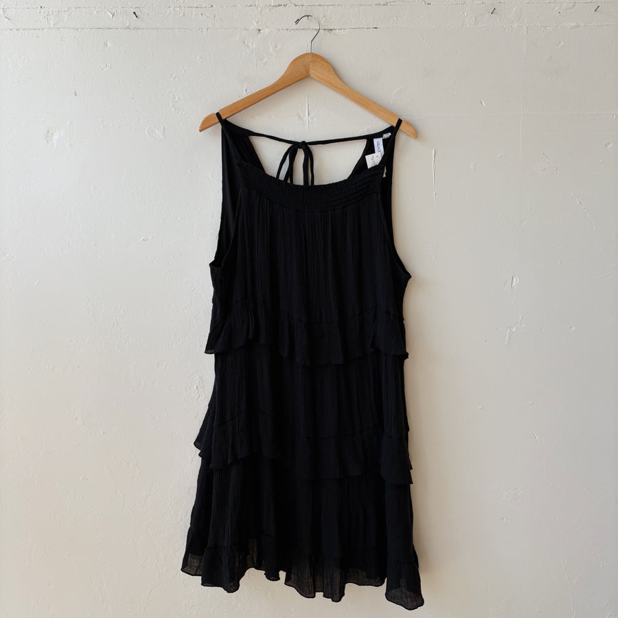 SIZE 3X | Black Layered Dress