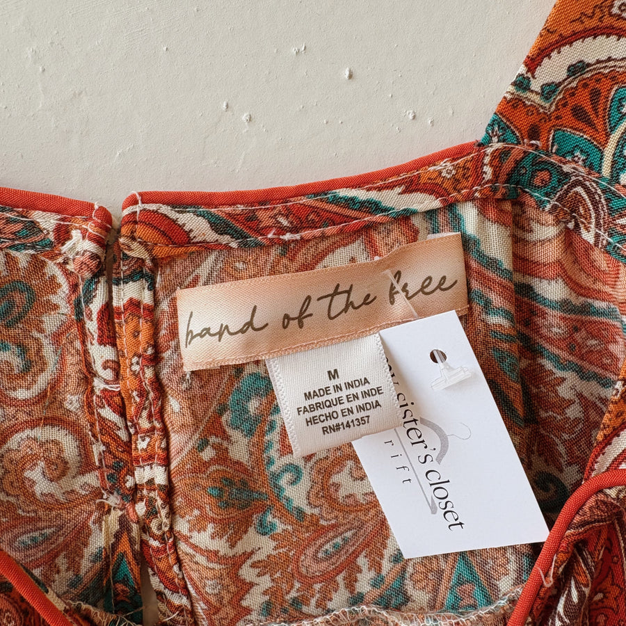 SIZE M | Detailed Orange Dress