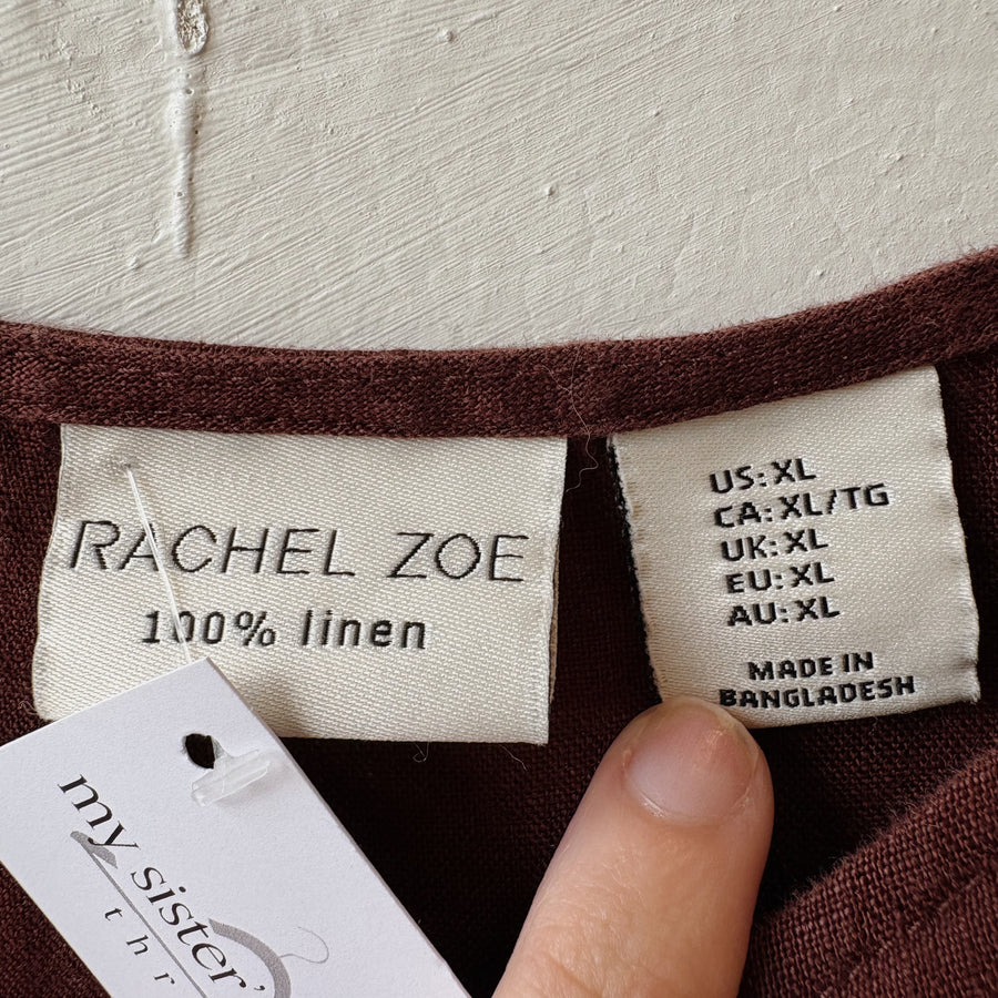 SIZE XL | Brown Linen Tank