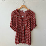 SIZE L | Red Striped Top
