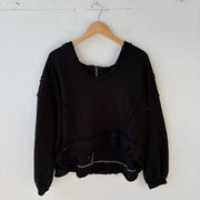 SIZE S | Black Cropped Hoodie