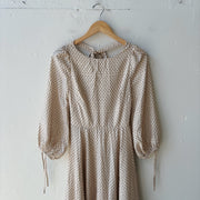 SIZE XS | Cream Patterned Dress