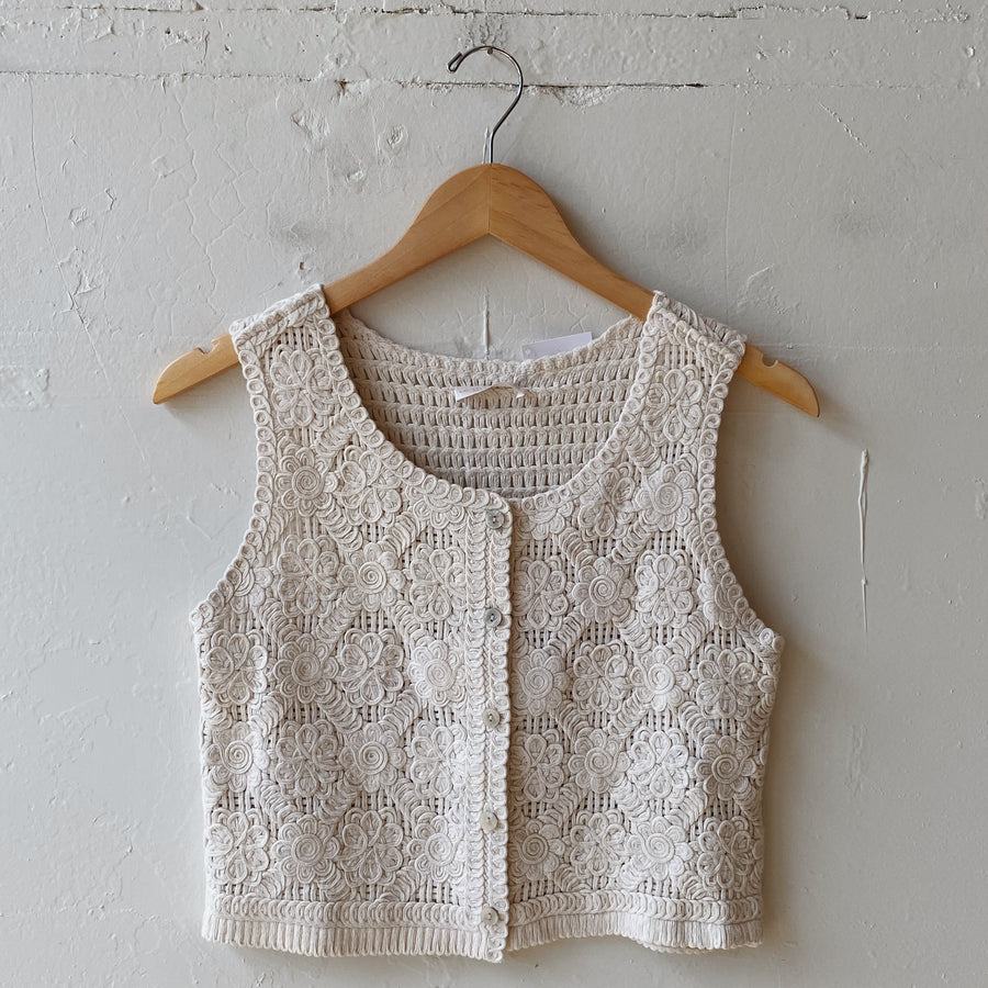 Size S | Floral Knit Vest
