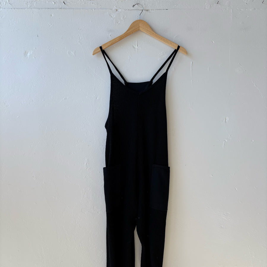 SIZE S | Black Textured Jumpsuit