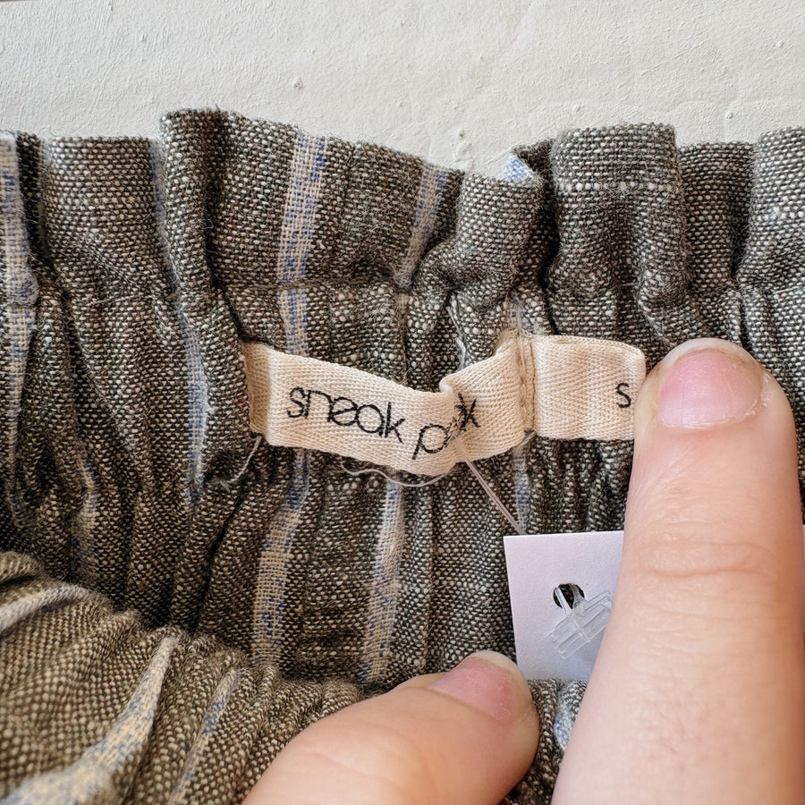 SIZE S | Green Striped Shorts