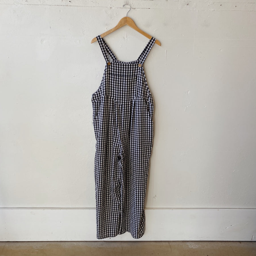 SIZE L | Gingham Overalls