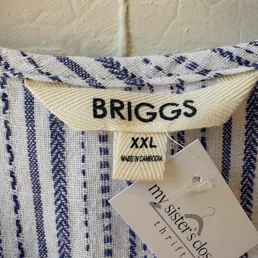 SIZE XXL | Blue Striped Dress